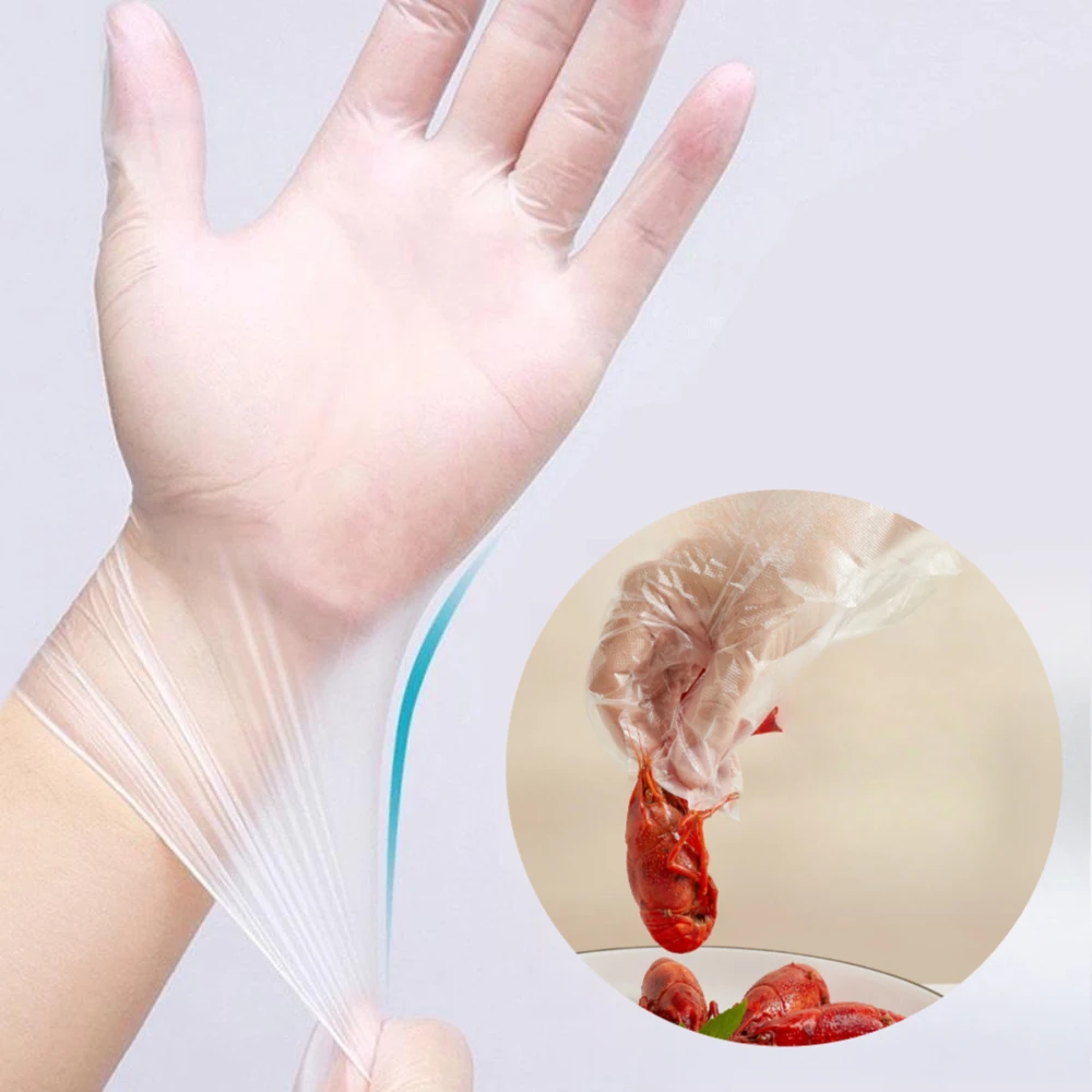 Food-Grade Transparent TPE Gloves Waterproof Oil-Resistant Tear-Resistant Multipurpose for Kitchen Baking Takeout gloves