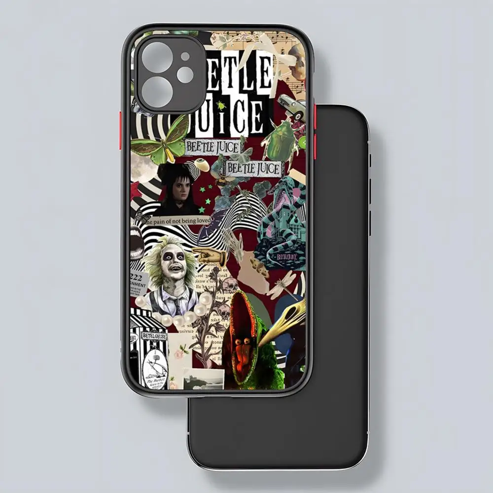 thumbnail image 1 of Funda para teléfono B-Beetlejuice Handbook-es transparente mate para iPhone 12 11 13 Pro Max X XR 8 Plus 16 15 cubierta trasera, 1 of 5