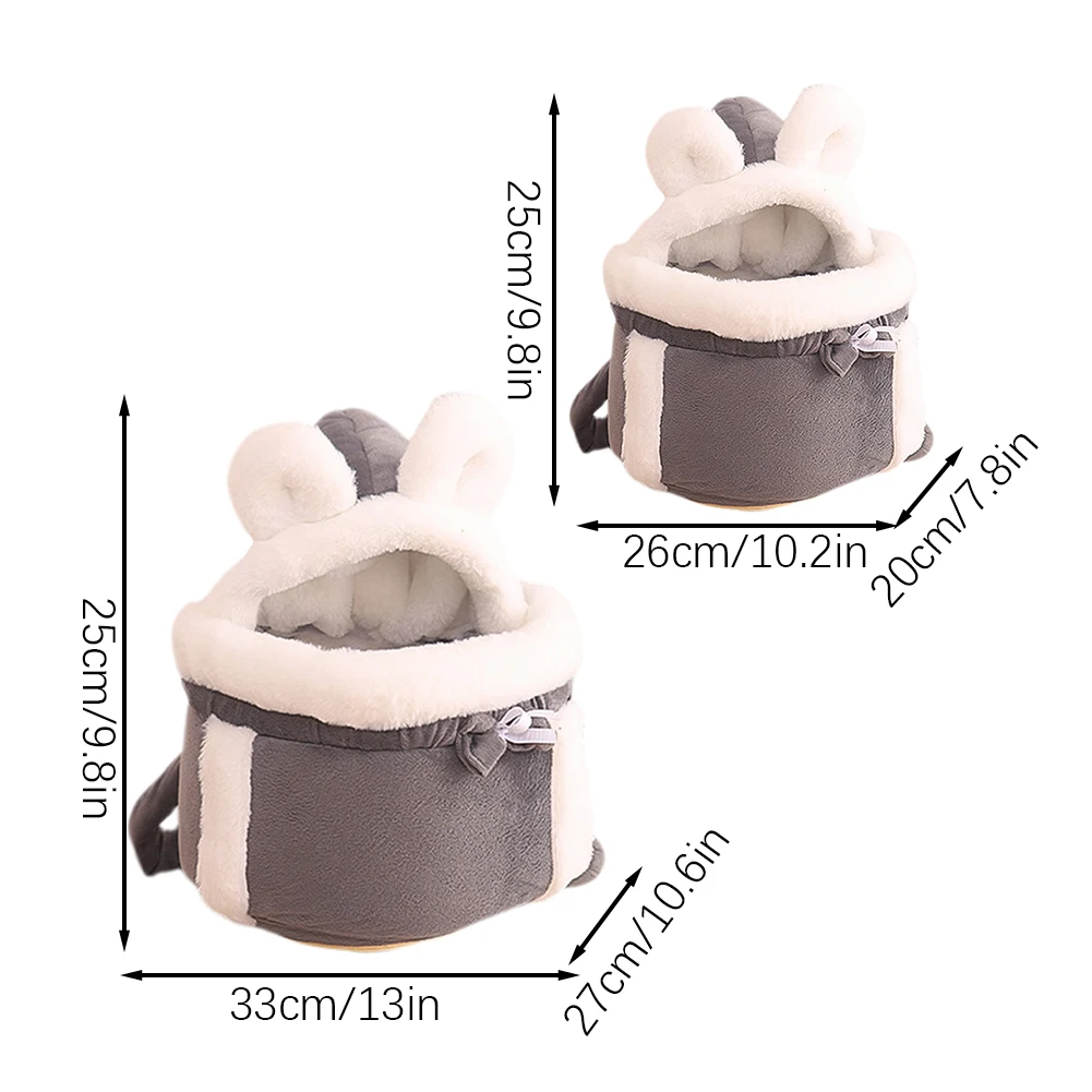 Pet Carrier Backpack Pet Bag Pet Carrier Bag Winter Warm Cat Backpack Soft Cozy Cute Plush Pets Cage All In 1 Style Cat Bag Carrier Bag Outdoor Travel Pet Accessories
