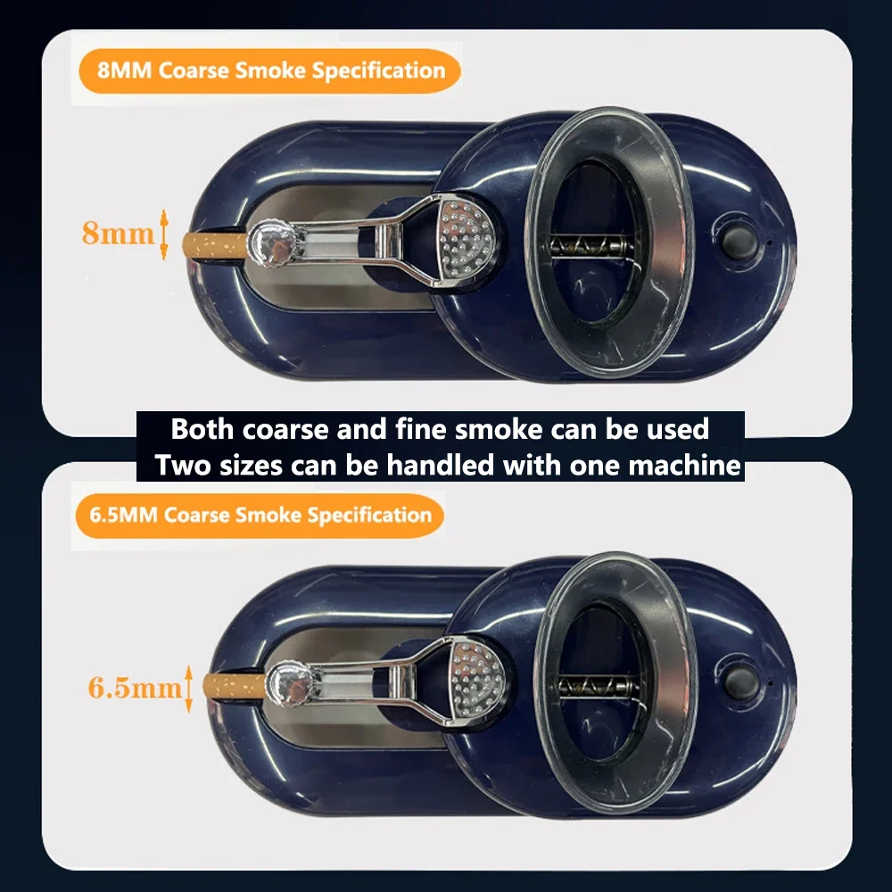 Electric Cigarette Rolling Machine, 6.5MM/8MM Tobacco Injector Filling Machine, DIY Automatic Injector Maker Smoking Accessories - 2