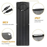 Kit de panneaux solaires flexibles monocristallins 300W 600W, système de chargeur de batterie 18V pour maison Camping voiture RV bateau hors réseau 3