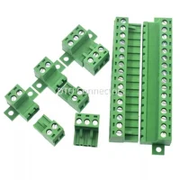 1 ชุด 2EDGRKC 5.08 มม.solderless Docking ประเภทสกรูขั้วต่อ PCB Plug-in ประเภท 2edg ประเภทสีเขียว Terminal BLOCK 1