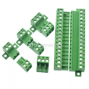 1 ชุด 2EDGRKC 5.08 มม.solderless Docking ประเภทสกรูขั้วต่อ PCB Plug-in ประเภท 2edg ประเภทสีเขียว Terminal BLOCK 1