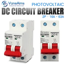 

2P DC 500V Mini Circuit Breaker Overload Protection Switch 6A 10A 16A 20A 25A 32A 40A 50A 63A MCB Solar panel controller