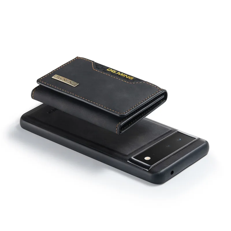 Luxury 2 in 1 Magnetic Leather Phone Case For Google Pixel 5A 5G 6 Pro Wallet Card Bags Cover