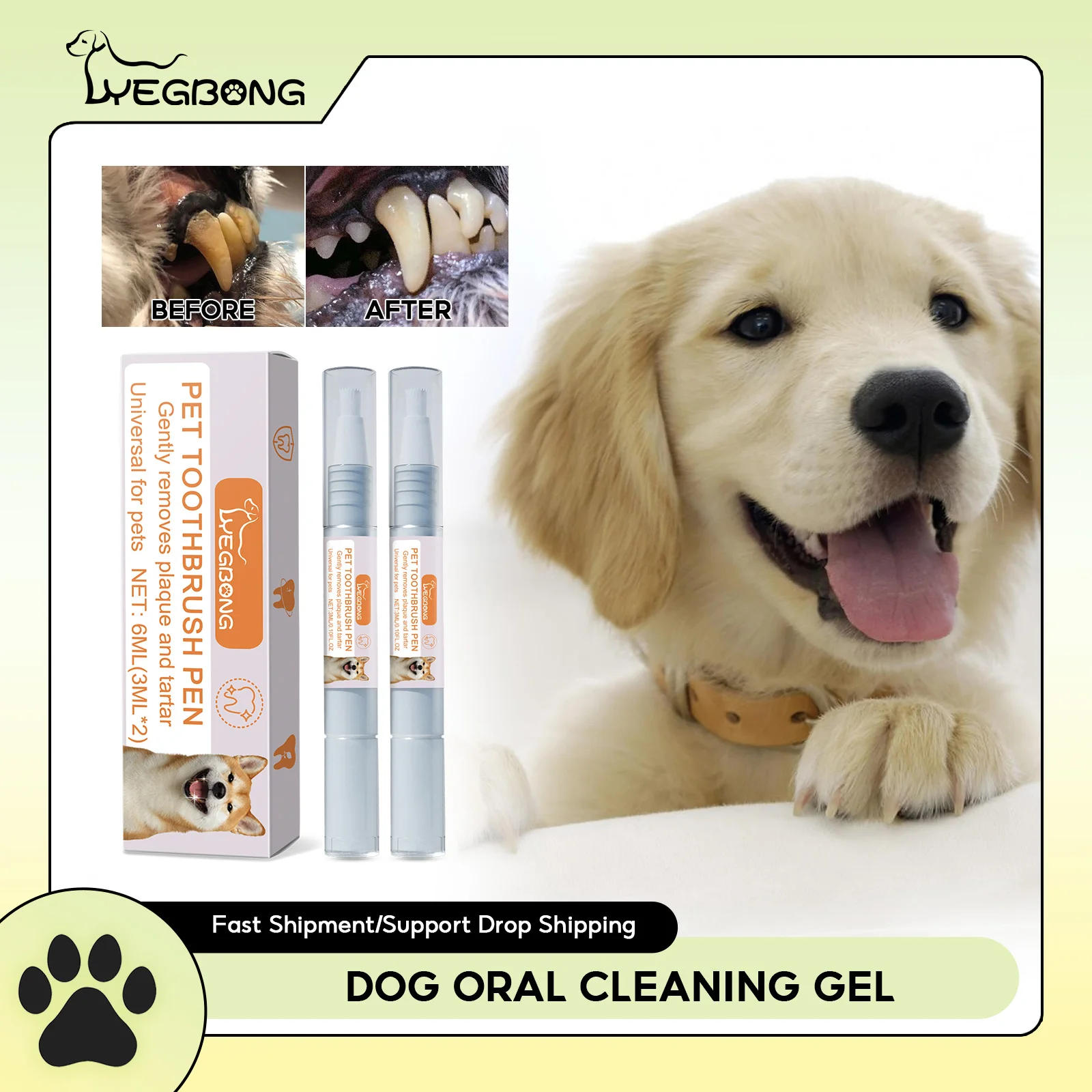 Dog Oral Cleaning Gel Cats Dogs Teeth Brushing Oral Cleansing Breath Freshener Tooth Repair Stain Removal Pet Repair Gel