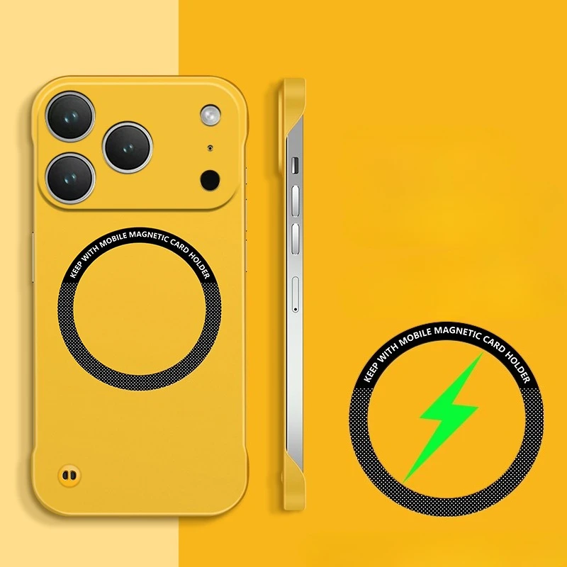 Magsafe-Compatible Frameless Hard PC Shockproof Matte Phone Case