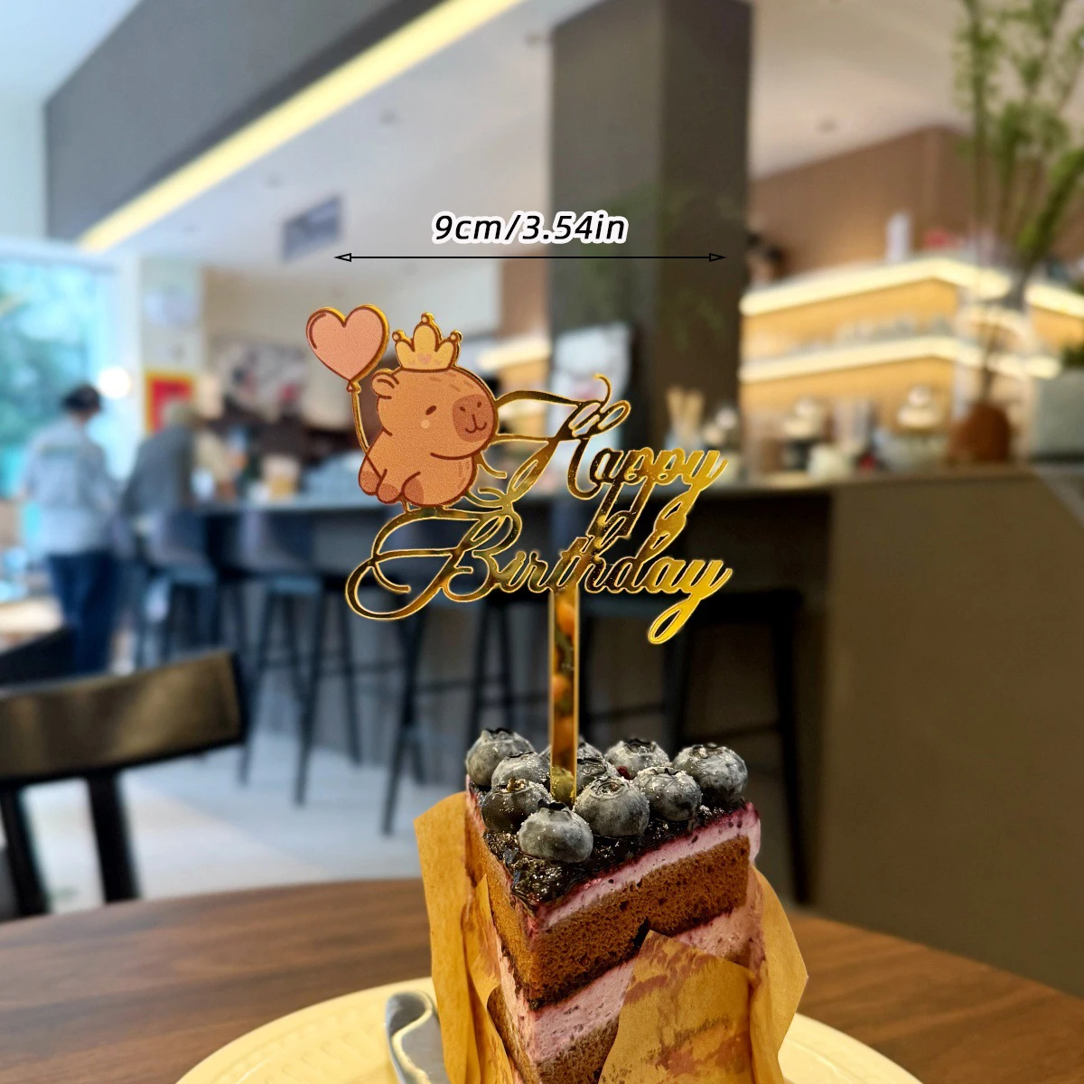 Acryl Capybara Taarttopper - Schattige Dieren Decoratie