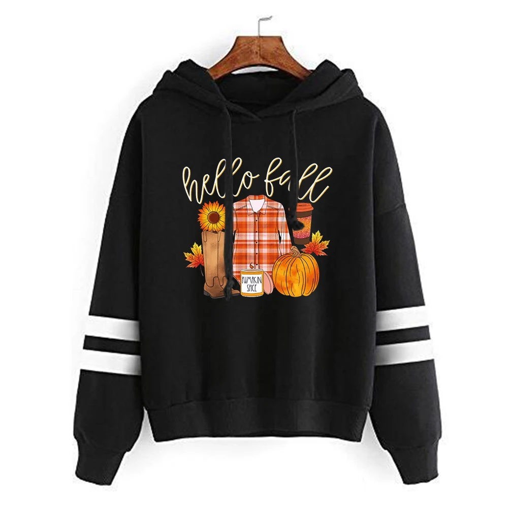 Thanksgiving Hoodies Women Fall Pumpkin Maple Sweatshirt Turkey Print Winter Clothes Thankful Hoodies Clothes for Women M