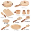 Natural Wood Children's Preschool Toys Fruits And Vegetables Simulation Play House Kitchenware Cognitive Wooden Model Toys 6