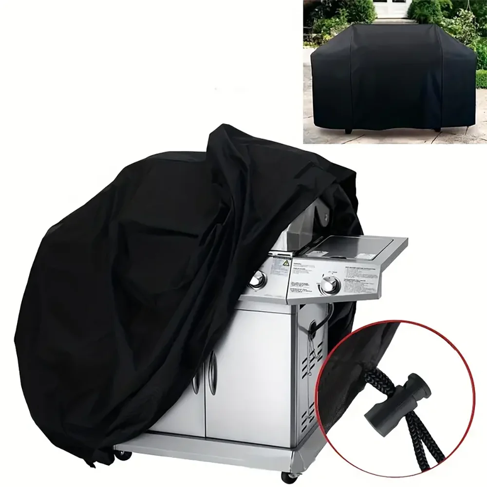 BBQ Grill Barbeque Cover 6 Size Anti-Dust Waterproof Weber Heavy Duty Charbroil BBQ Cover Outdoor Rain Protective Barbecue Cove 4