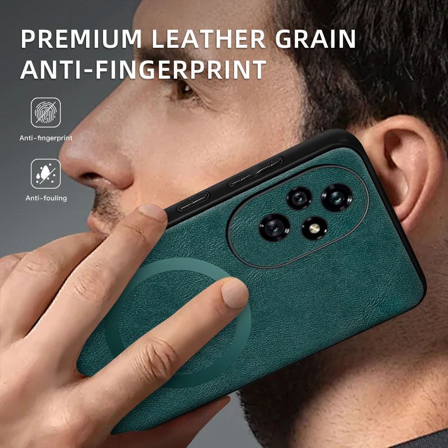 Magnetic Faux Leather Phone Case with Enhanced Protection