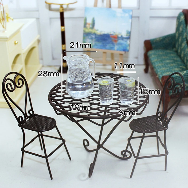 3pc/set Simulation Mini Juice Jug Cup Set Drink Milk Model Toys for Doll House Decoration 1/12 Dollhouse Furniture Accessories 6