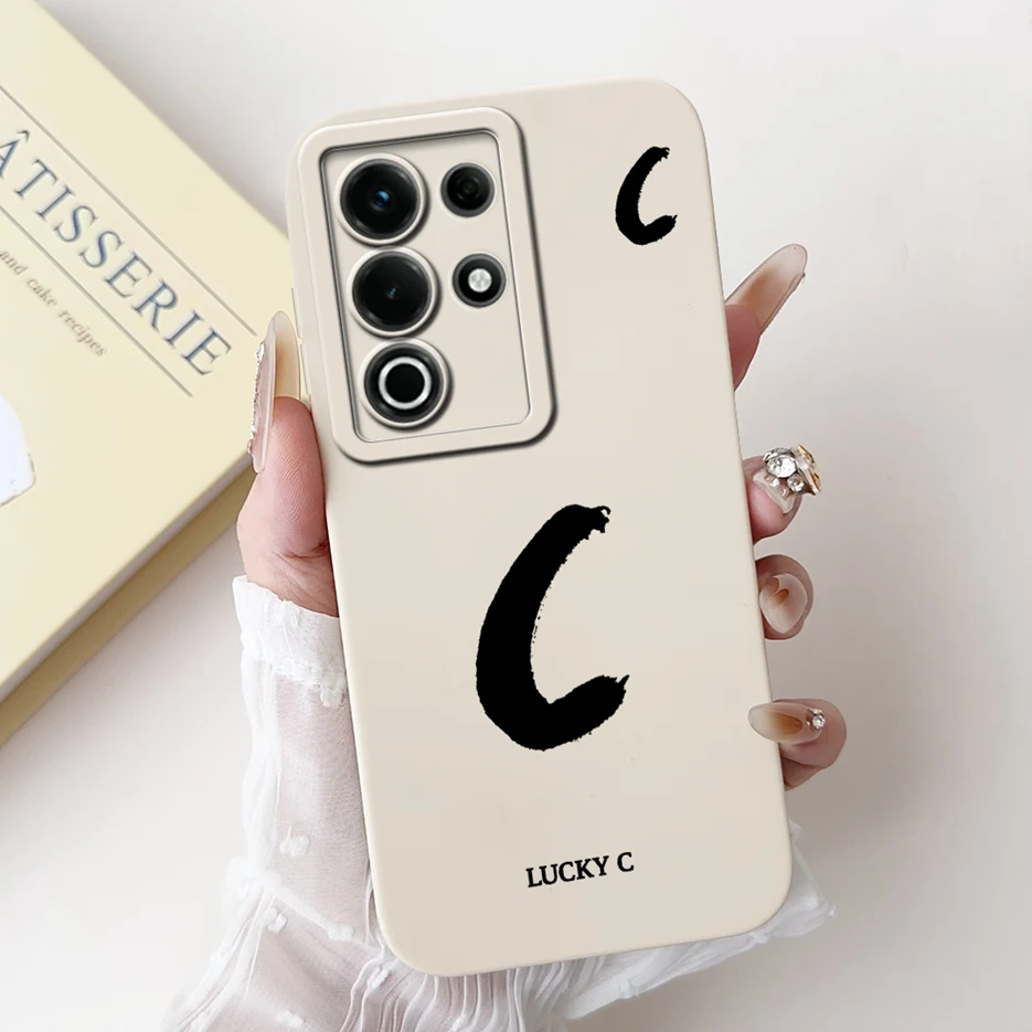 Fashion Lucky Letters Matte Soft TPU Phone Case Cover - Stylish Protective Back Cover