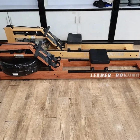 New Design Commercial Wood Water Tank Fitness Gym Equipment Folding Smart Rowing Machine With Monitor