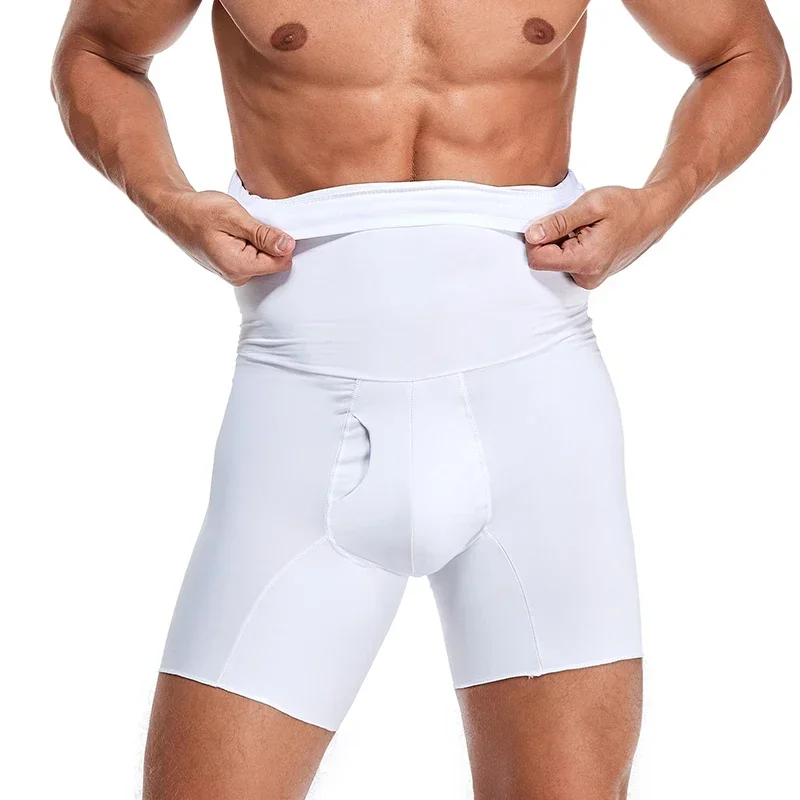 Body Shaper Muscle Shaper Waist Trainer Customizable Compression Shorts Men Tummy Control Shorts
