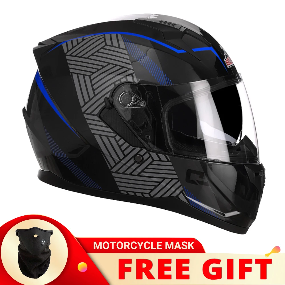 

Double Visor Men Women Full Face Helmets Off Road Racing Motorcycle Helmet Motorbike Casco Moto Motocross capacete DOT Approved