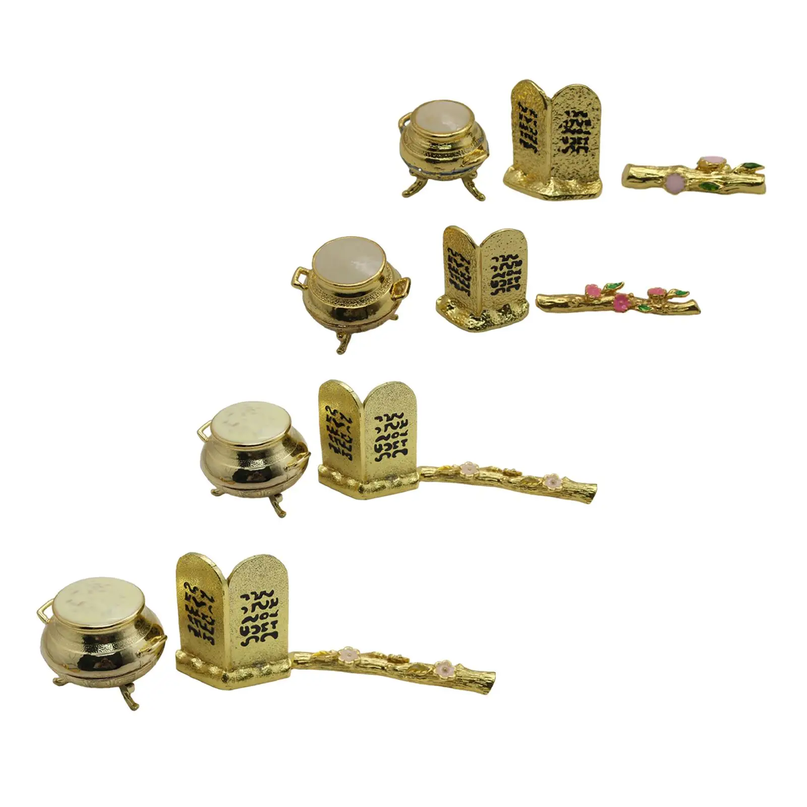 3x The Ark of Covenant Gold Jar for Table Religious Decoration