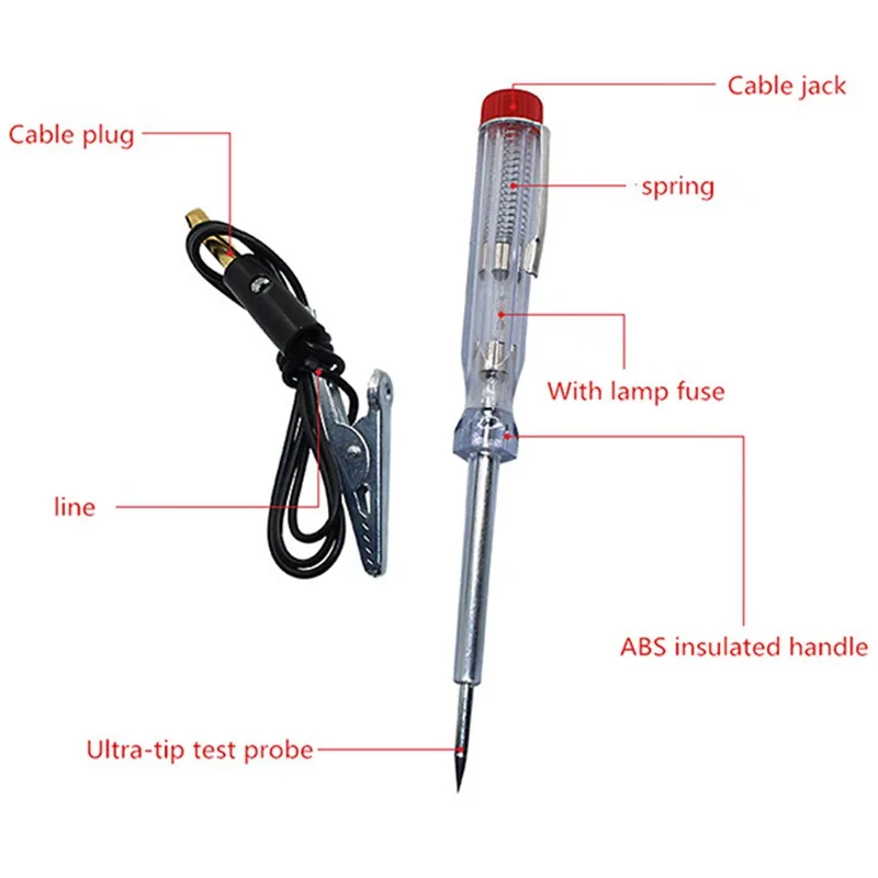 New DC Voltage Continuity Tester Car Test Auto Light Tool Circuit Lead Probe Pen Bulb Automobile Diagnostic Tools 2