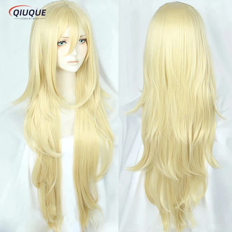 

Rachel Gardner Cosplay Wig Angels of Death Cosplay Long Wavy Blonde Heat Resistant Synthetic Hair Anime Wigs + Wig Cap