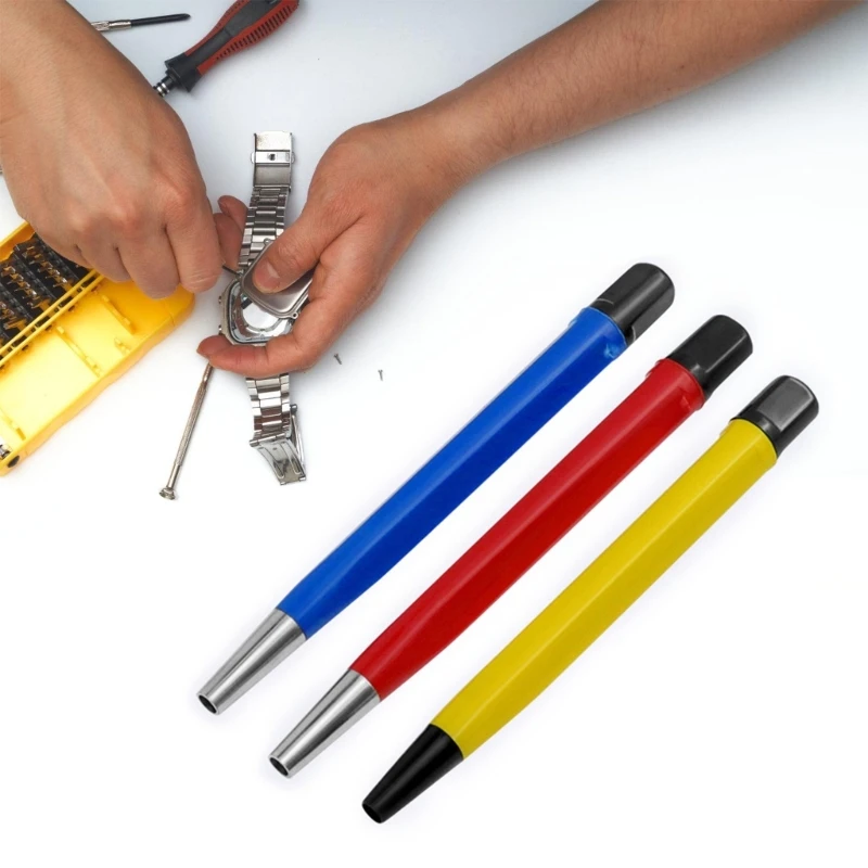Fiberglass Scratch Brush Set, Jewelry Cleaning Brush with Steel Brass Tips, Corrosion Remover, Rust Remover, 3Pcs