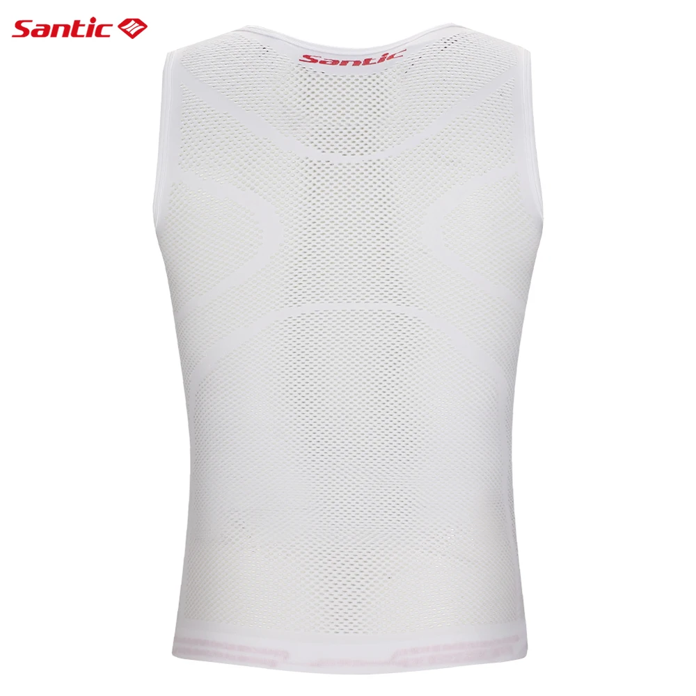 Santic Men's Cycling Vest Quality Seamless Sleeveless Cycling Undershirt Professional Quick Dry Breathable MTB Bike Base Layer