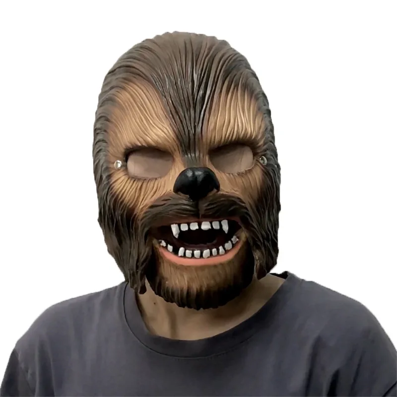 bout Tomaat Welke Halloween Masker Beweegbare Kaak Volledige Hoofd Chewbacca Maskers Movie  Cosplay Wookiees Alien Kostuum Hoofddeksels| | - AliExpress