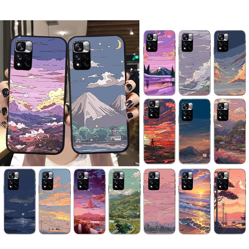 

Anime Scenery Sky Landscape Phone Case For Xiaomi Redmi Note 12 Pro 11S 11 10 Pro 10S Note 12R 12S 12 ProPlus Redmi 10 9C 12
