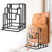Cutting Board Holder Rack Chopping Board Organizer Stand Pots Pan Lids Rack for Plates Cabinet Restaurant Home Kitchen 1