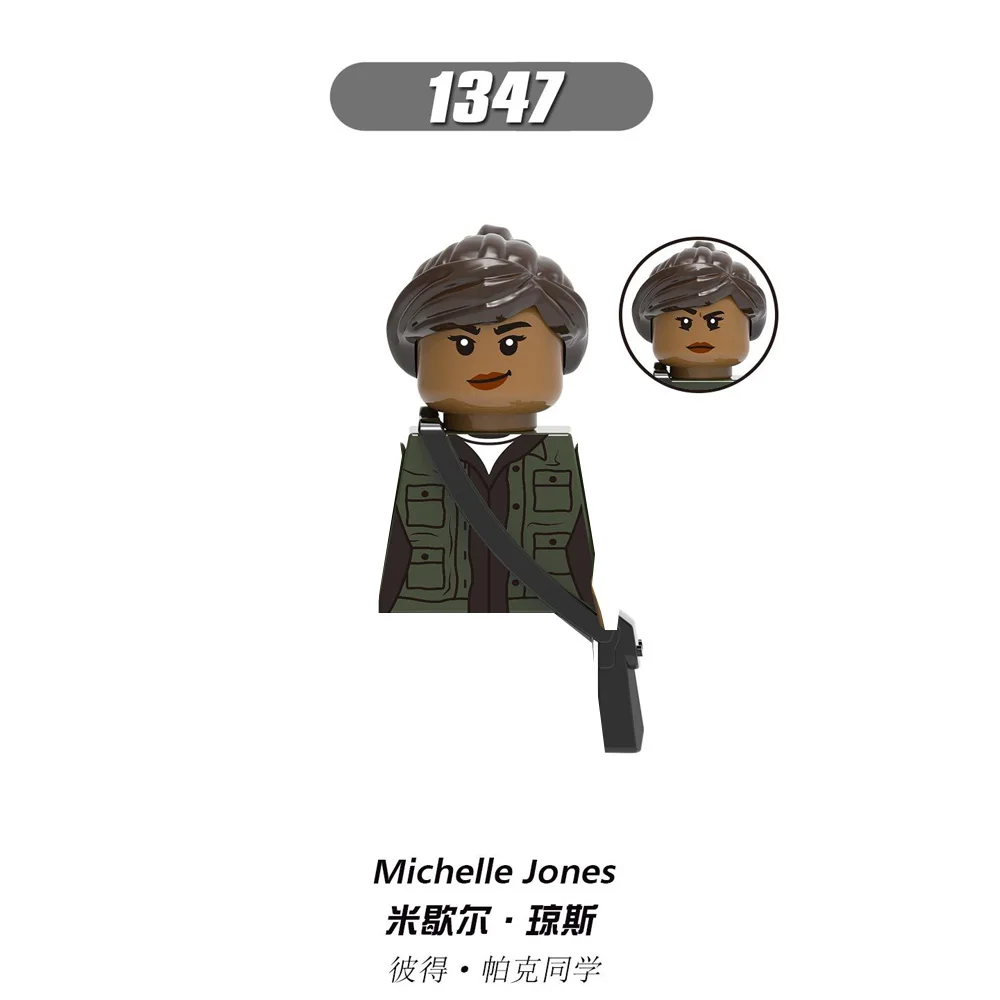 America Movie Building Blocks Doll Michele Jones Fireelemental Mini Action Figures Ornament Model Decoration Kids Gifts