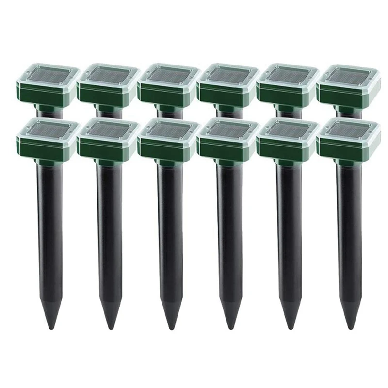 

24 Packs Outdoor Solar Ultrasonic Vibration Repeller Snake Repeller Mole Electronic Snake Repeller For Garden Yard Farm