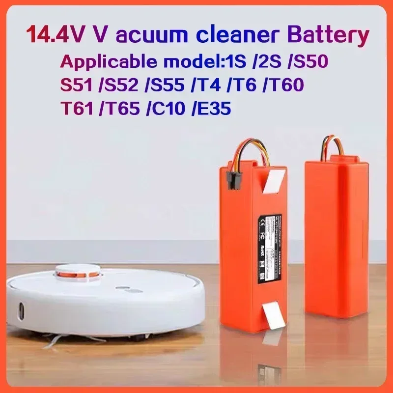 14.4v roborock s50 battery brr 2p4s 5200d original battery for Xiaomi Robot Roborock S50 S51 S55 T60 Accessory Spare 2