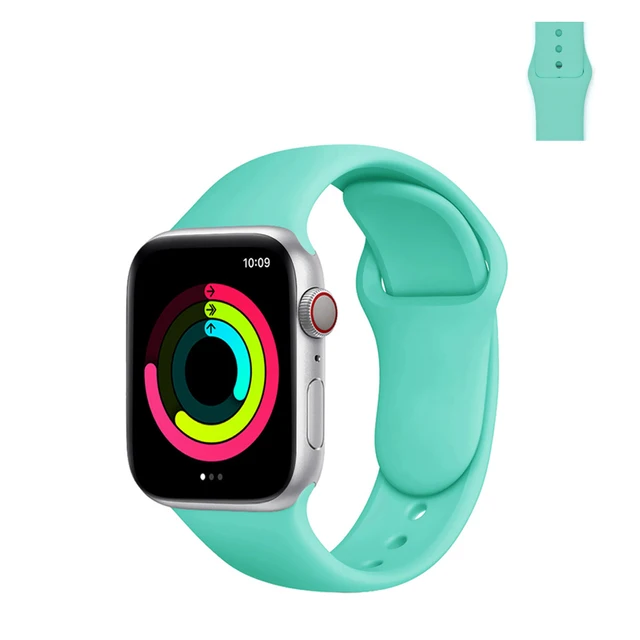 Sport Silicone Strap for Apple Watch Band 45mm 41mm 40mm 38mm Soft Bands Waterproof Wristbands for iWatch Series 7 SE6 5 4 3 2 1 31