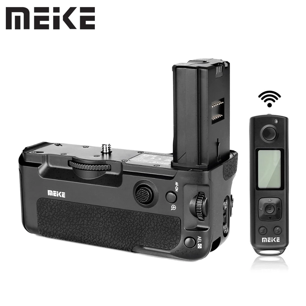 Meike MK-A9 Pro Vertical Battery Grip with 2.4G Remote Controller for Sony A9 A7RIII A7R3 A7III Cameras /Replace as VG-C3EM