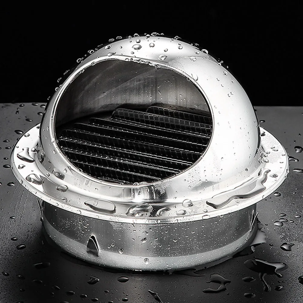 Ducting Ventilation Cover Air Vent Grille Ventilation Grille Air Vent Cover 75mm-200mm Stainless-Steel Wall Ceiling Air-Vent Ducting Ventilation Exhaust Grille Cover Outlet for Heating Cooling