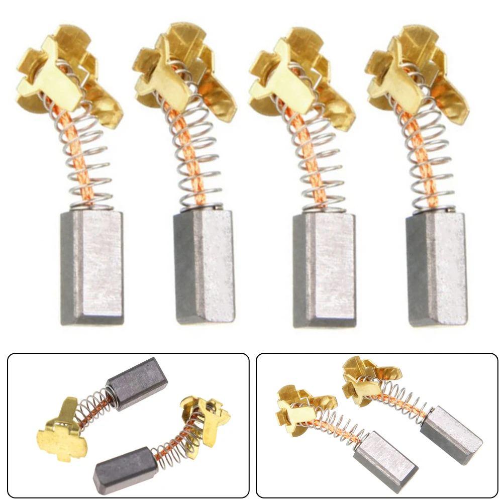 

4pcs Carbon Brushes Designed with Wire Leads and Brush Springs Replacement for Hitach G18DL G18DMR G18DSL G14DL