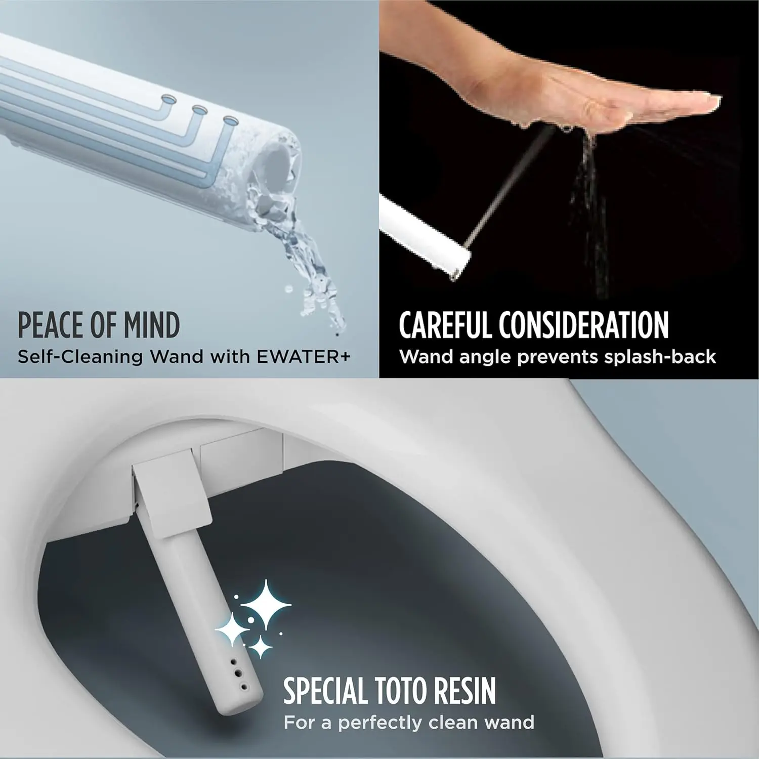 WASHLET C2 Electronic Bidet Toilet Seat with PREMIST and EWATER+ Wand Cleaning, Elongated, Cotton White 4