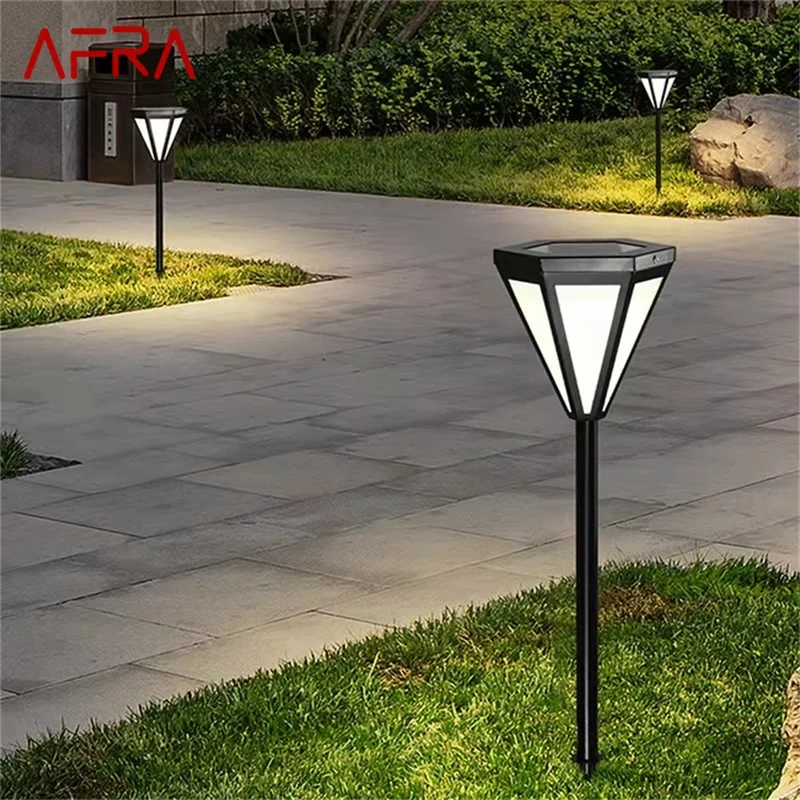 

AFRA Outdoor Contemporary Simple Lawn Lamp Black LED Lighting Waterproof Home for Villa Garden