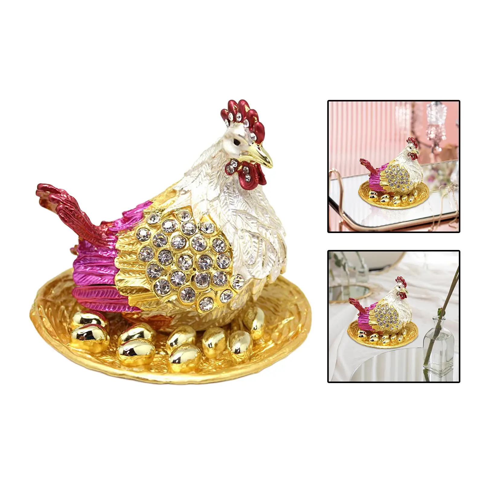 

Настольная декоративная шкатулка для украшений «курица»