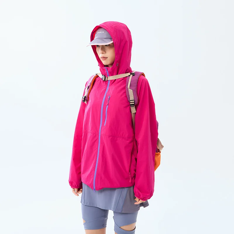 Lightweight Hooded Hiking Windbreaker Jacket for Trail Wear