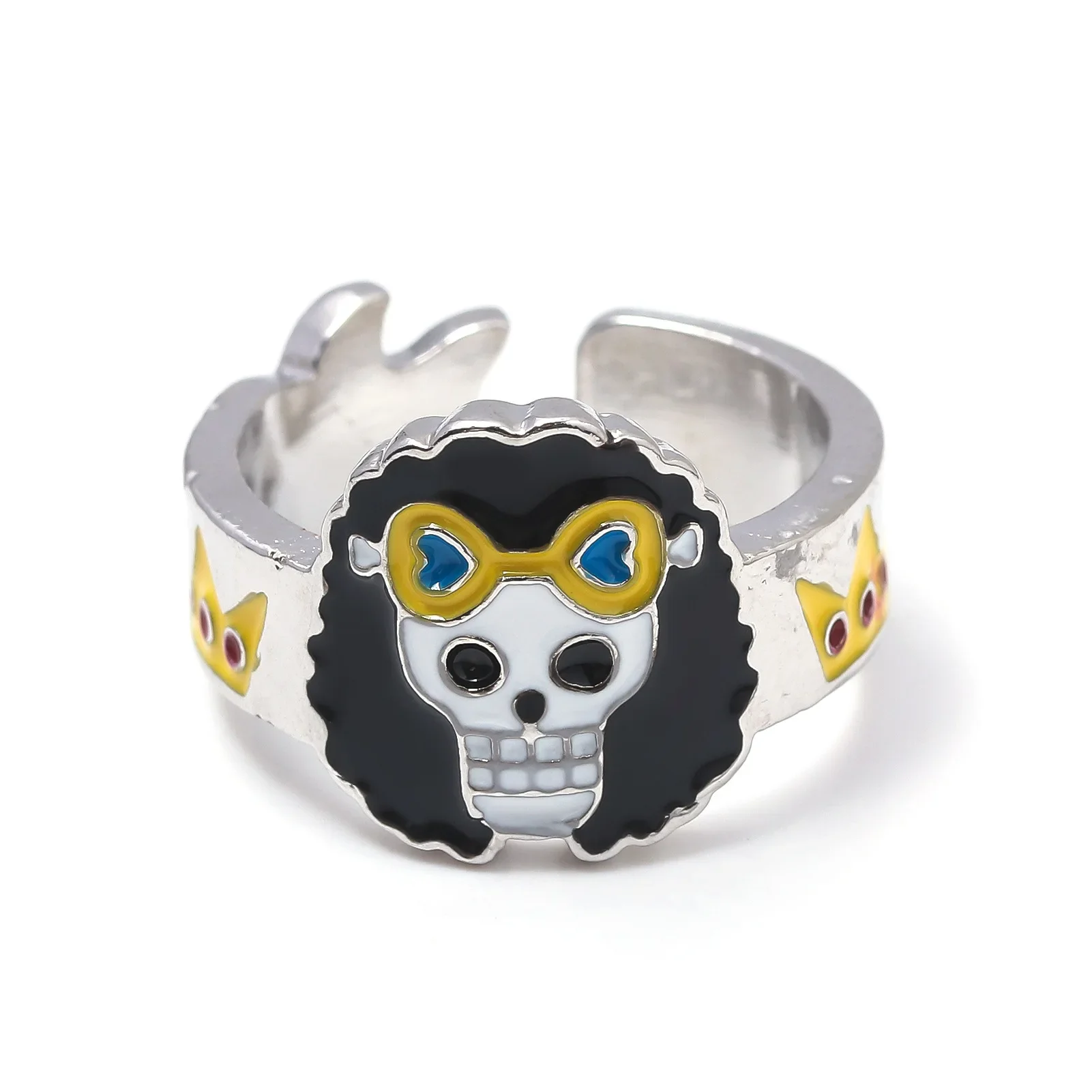 thumbnail image 1 of Anillo de Anime de una pieza, Luffy, Zoro, Sanji, Nami, Robin, Pirate, accesorios de Cosplay, dibujos animados, regalo para pareja, amigo, nuevo, 1 of 5