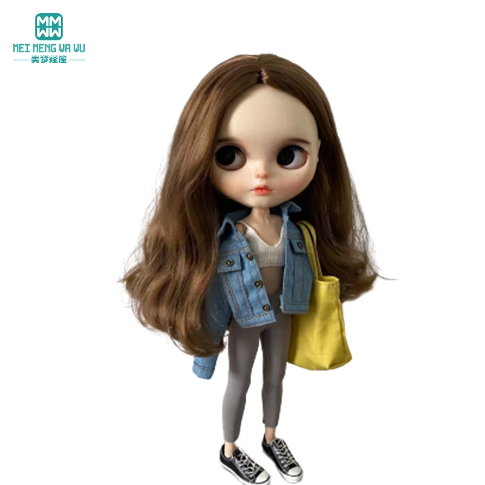 28-30cm Blyth Azone OB22 OB24 Doll Clothes Fashion Denim jacket jersey sweatshirt Leggings