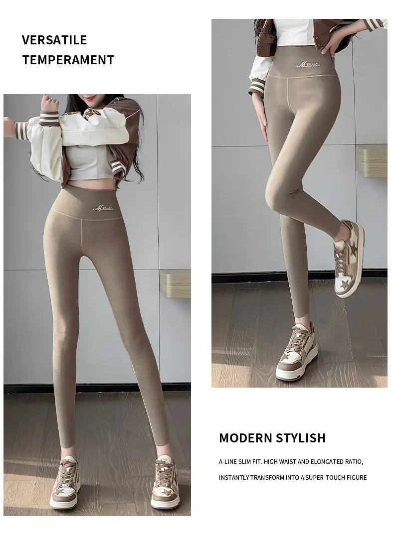 Damen wärmere Leggings Winter Thermo hose Strumpfhosen weiche haut freundliche Samts trumpf hose hohe Taille elastisch schlank verdicken Strumpf – Detail 14