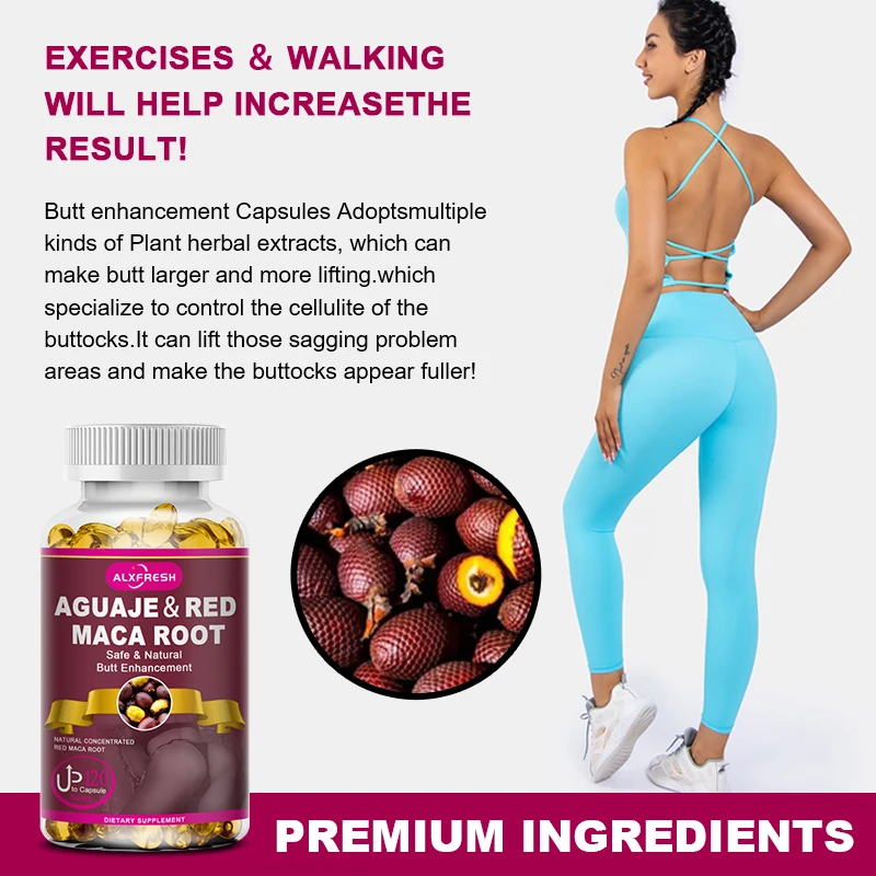 Aguaje Maca Root Extract Organic Aguaje with Red Maca Root Extract Supports Buttocks and Immune Health
