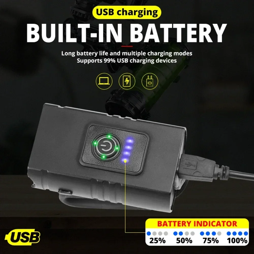 1000LM Bike Light Headlight T6 Bicycle Flashlight LED USB Rechargeable Torch Cycling Front Lamp High Beam Accessories 4