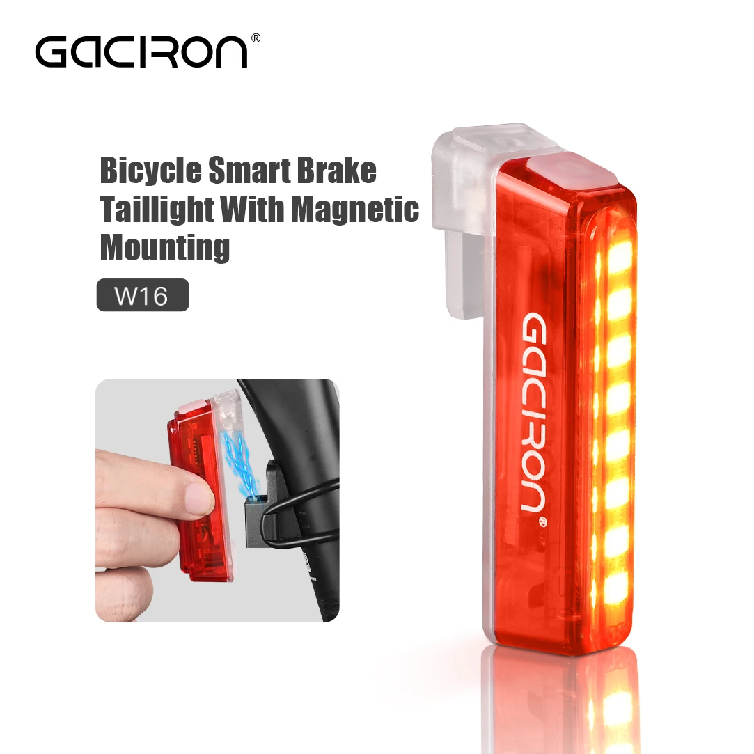 Gaciron Bike Taillight W16/W16C Magnetic Mounting Smart Bicycle