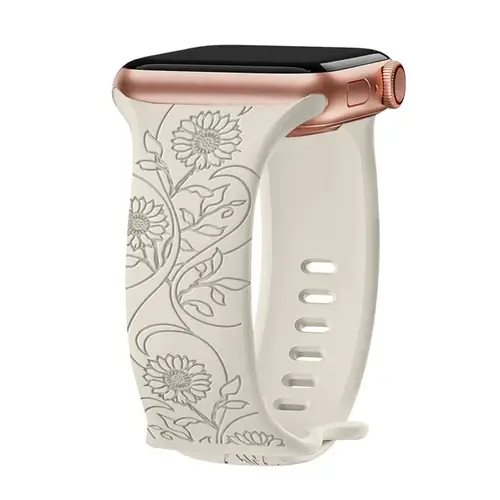 Engraved Band for Apple Watch Strap 46mm 44mm 42mm 41mm 40 45mm Ultra 3 2 49mm Floral Bracelet Iwatch Series 11 10 9 8 7 SE 6 5 - Image 22