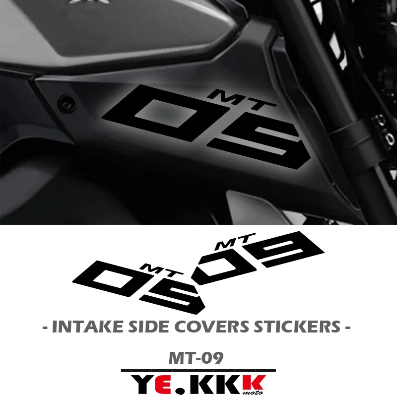 For Yamaha MT-09 MT09 MT-09SP FZ09 Air Intake Side Cover Sticker Set Fairing Cut Sticker Decals  Custom Color Reflective