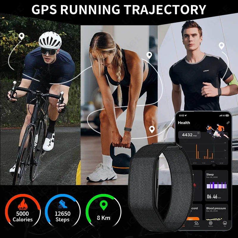 2026 No Screen Smart Watch for Men Women Fitness Tracker Heart Rate Blood Pressure Monitor HRV Sleep Sport Health Smart Bracelet 3