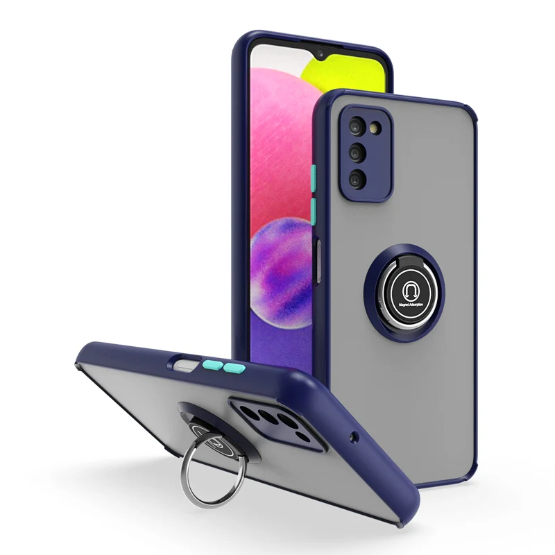 KEYSION Custodia Opaca di Moda per Samsung A03S A02S A03 A21S A20S A11 Anello Trasparente Del Basamento Della Copertura Del Telefono Antiurto per Gal_voghion.com